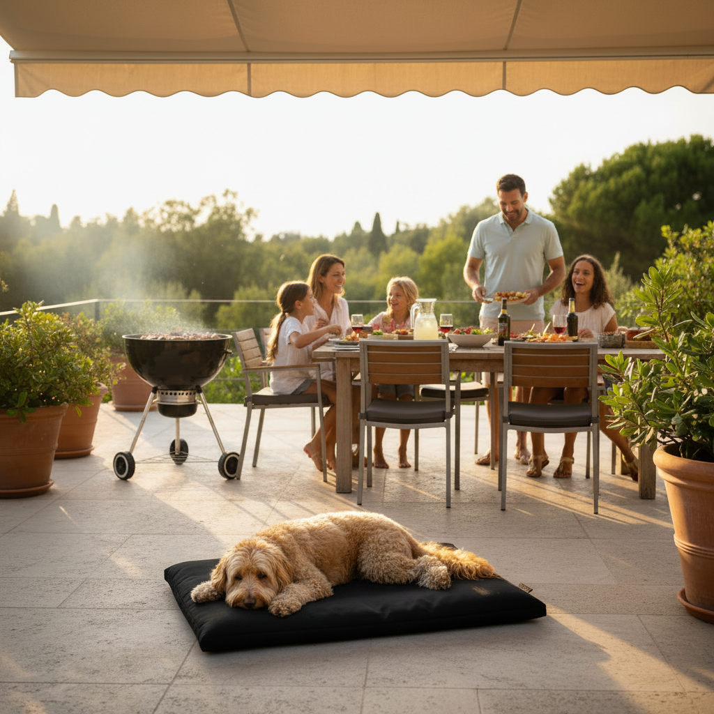 Orthomatte Toppi – wasserfeste Hundematte mit Memory Foam für In- & Outdoor