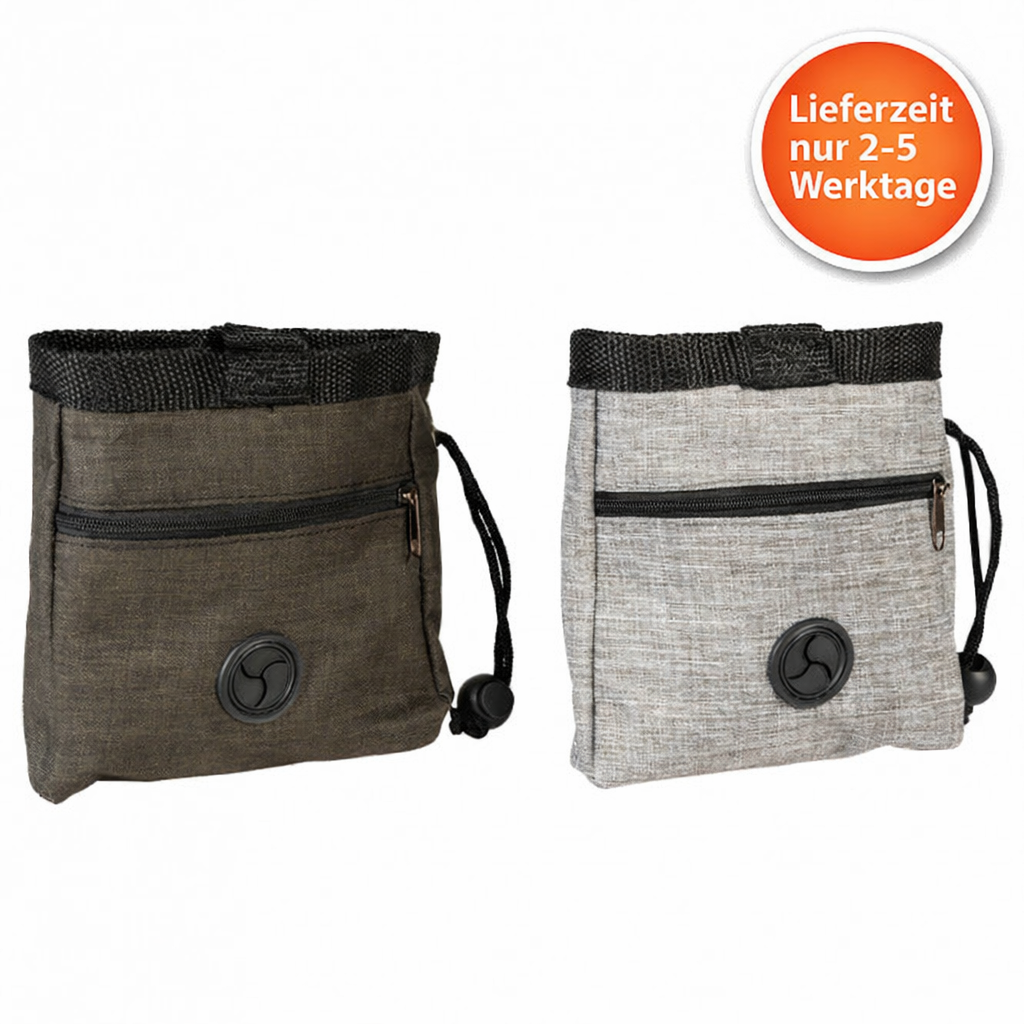 Nylon-Leckerli-Beutel mit Kotbeutelspender – praktisch für unterwegs
